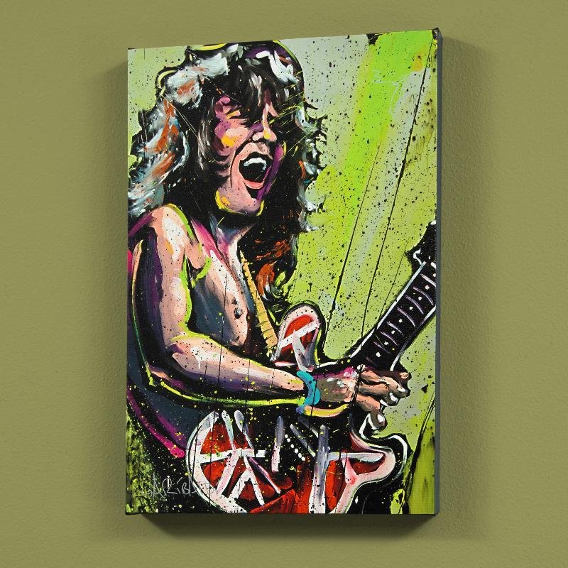 Eddie Van Halen Eddie By David Garibaldi: Combining his passions for music and art, David Garibaldi creates stunning visual poetry. "Eddie Van Halen (Eddie)" is a limited edition giclee on stretched canvas, numbered and bearing the artist's a