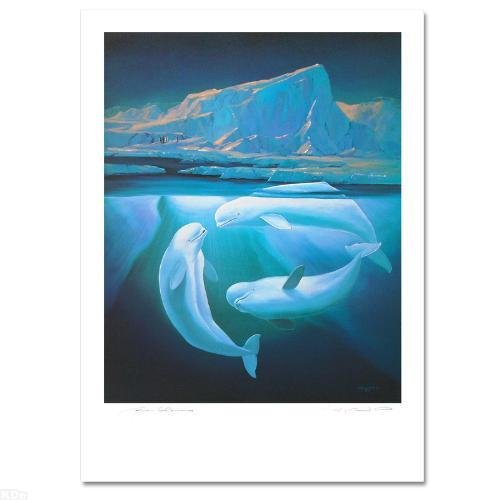 Belugas The White Whales by Wyland and Coleman: Journey into a world of lifelike imagery and captivating color with this breathtaking collaboration between artists James Coleman and Wyland! "Belugas The White Whales" is a limited edition lithograph
