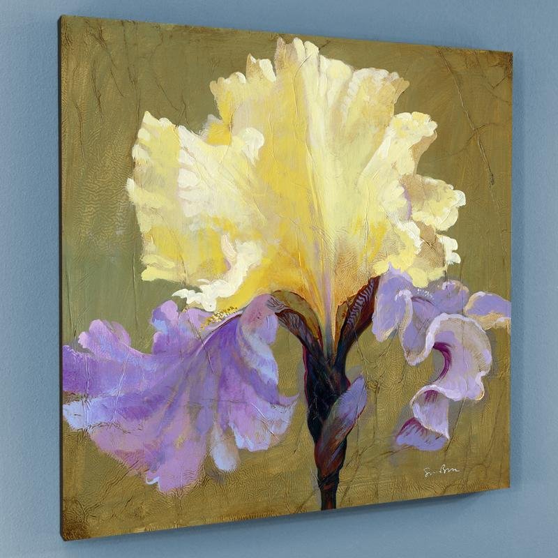 Empress by Simon Bull: Simon Bull depicts gleaming flowers with bold hues and delicate details, creating graceful and elegant pieces of art. "Empress" is a limited edition giclee on canvas, numbered and bearing Bull's autho