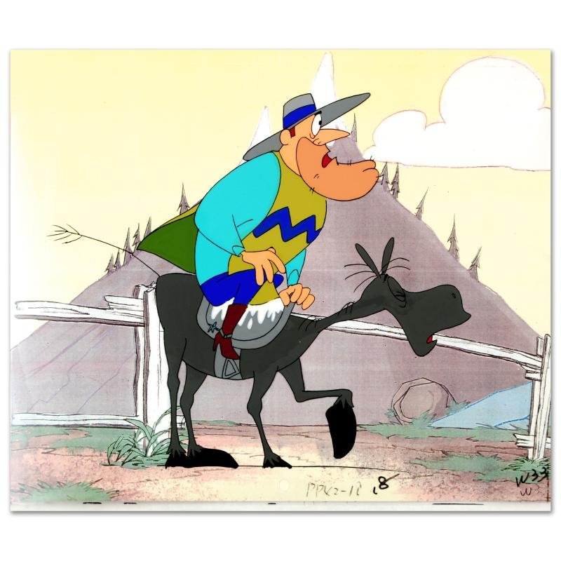 The Pink Panther Show Production Cel by Pink Panther: This is an original full color production cel - actually used in the animated TV series "The Pink Panther Show Production Cel" - comes with one painted production Cel, background, and one production s