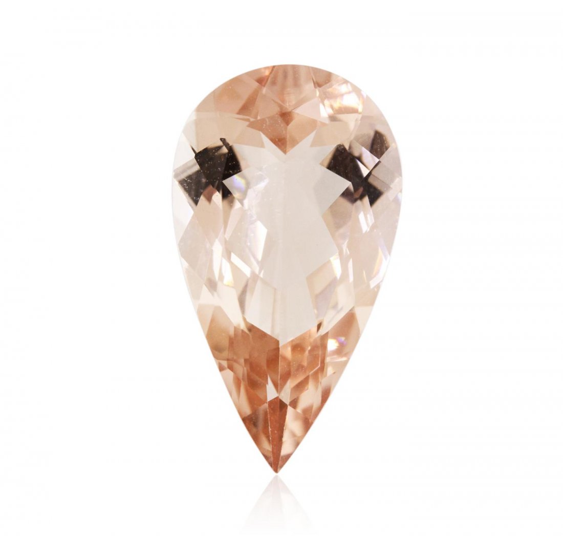 7.62ctw. Natural Pear Cut Morganite: 7.62ctw. Natural Pear Cut Morganite. Westfield Appraised at $6,887.00.