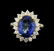14KT Yellow Gold 5.44ct Tanzanite and Diamond Ring
