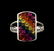 14KT White Gold 3.91ctw Multicolor Sapphire and Diamond