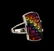 14KT White Gold 3.91ctw Multicolor Sapphire and Diamond - 2