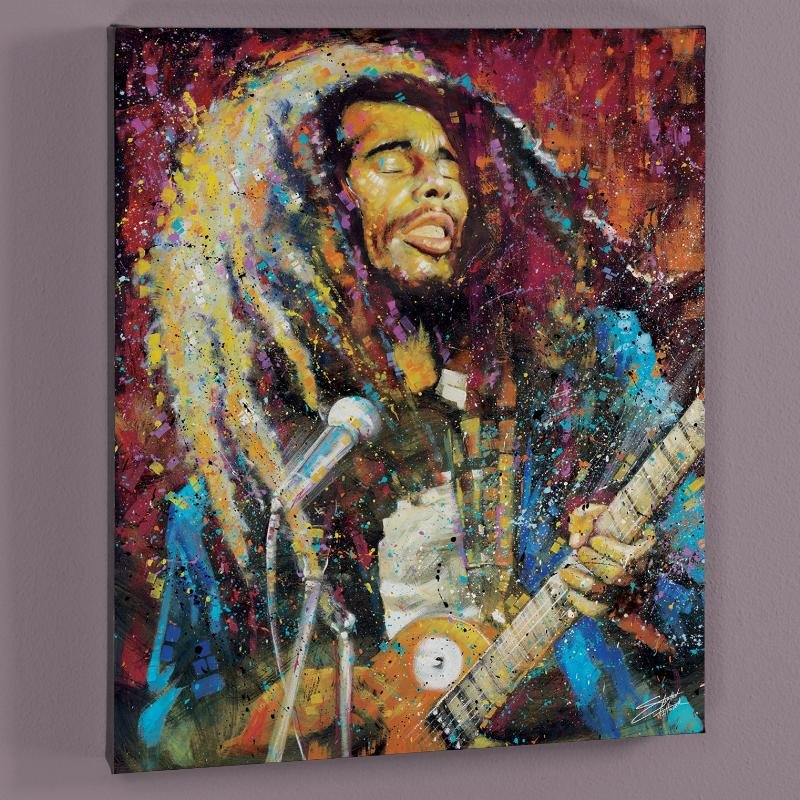 True Colors by Stephen Fishwick: With bright colors and expressive lines, Stephen Fishwick puts a unique spin on pop culture portraits. "True Colors" is a limited edition giclee on stretched canvas, numbered with authorized signature