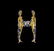 Erte Swarovski Crystal Letter H Pendant Brooch -