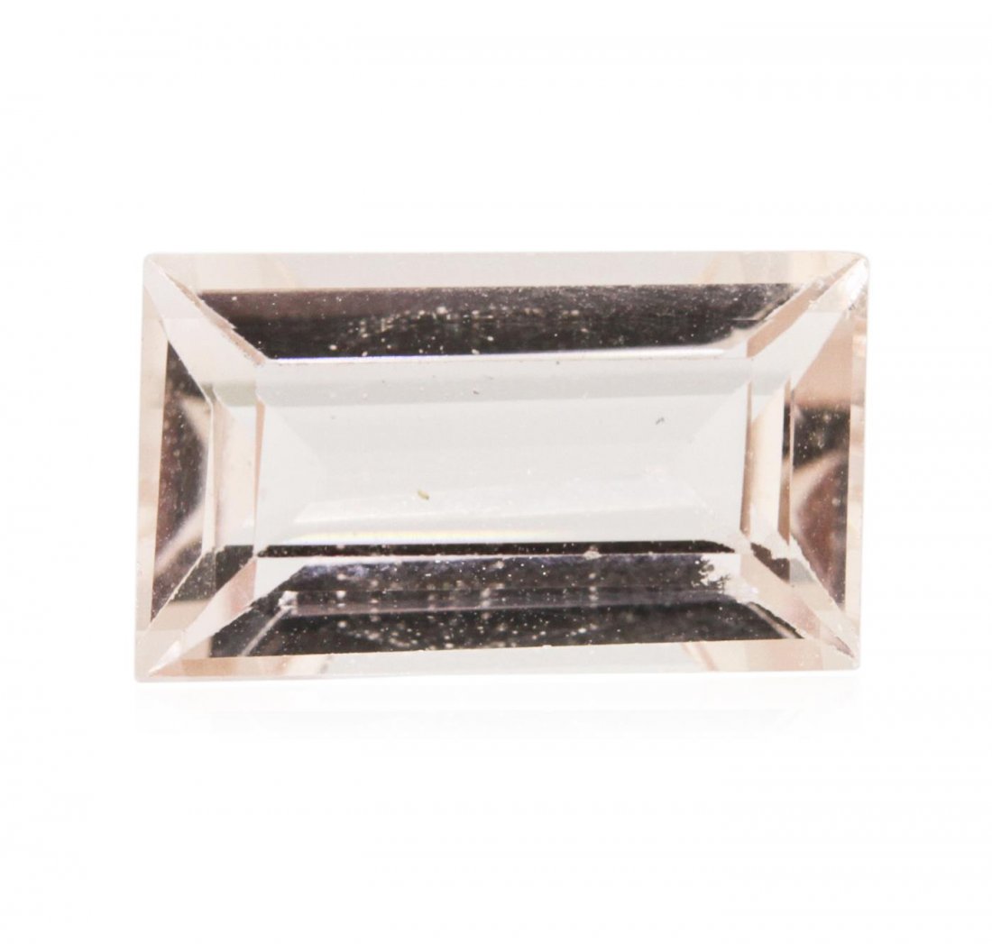 2.75ctw. Natural Emerald Cut Morganite: 2.75ctw. Natural Emerald Cut Morganite. Westfield Appraised at $1,967.00.