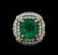 Two-Tone GIA Certified 10.34ctw Emerald and Diamond