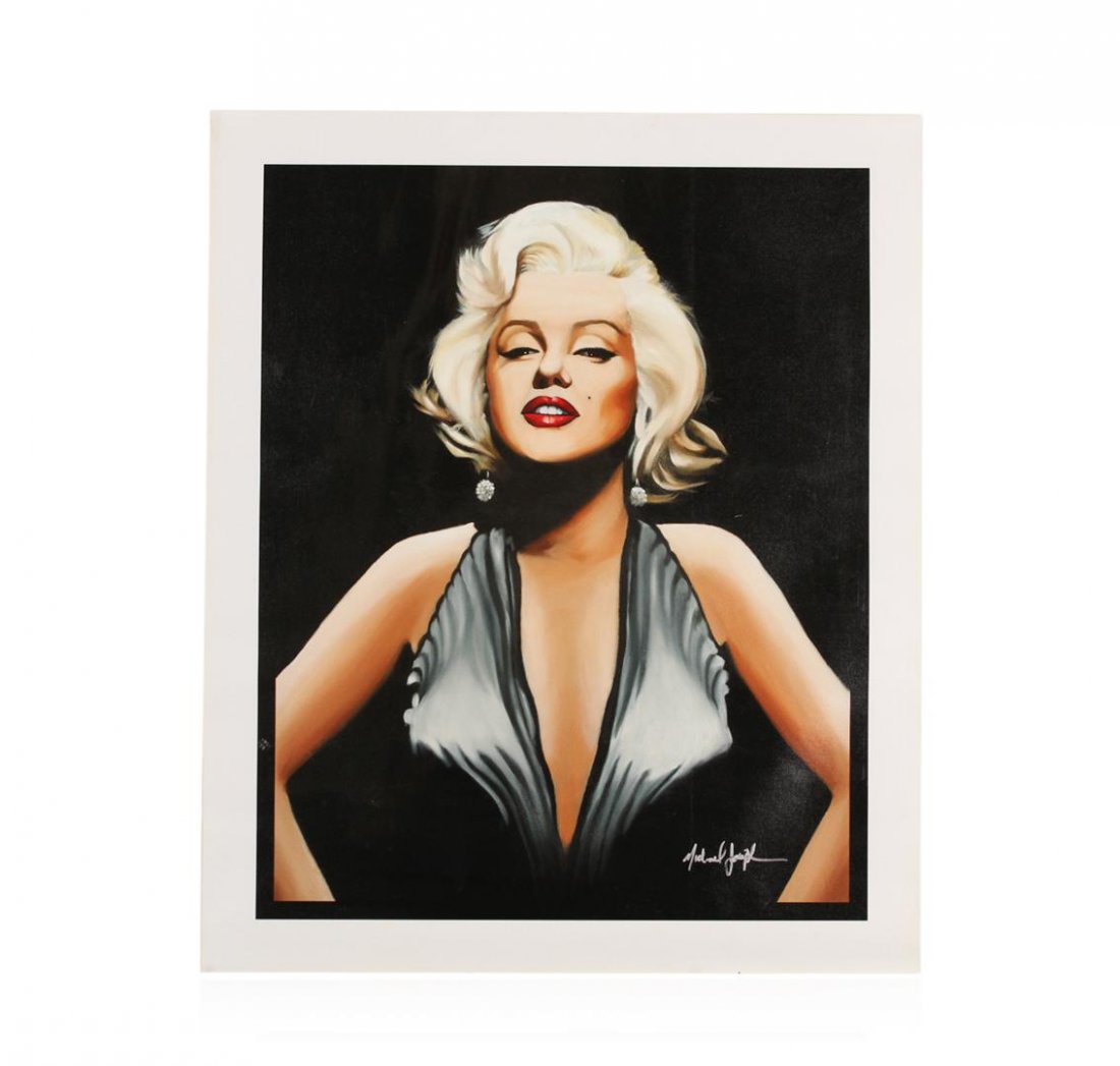 Timeless Beauty by Michael Joseph: Sports & Celebrity artist, the late great Michael Joseph, created this timeless image of Marilyn Monroe as a giclee on canvas. Only ten Artist Proofs were produced, signed and numbered in this edition
