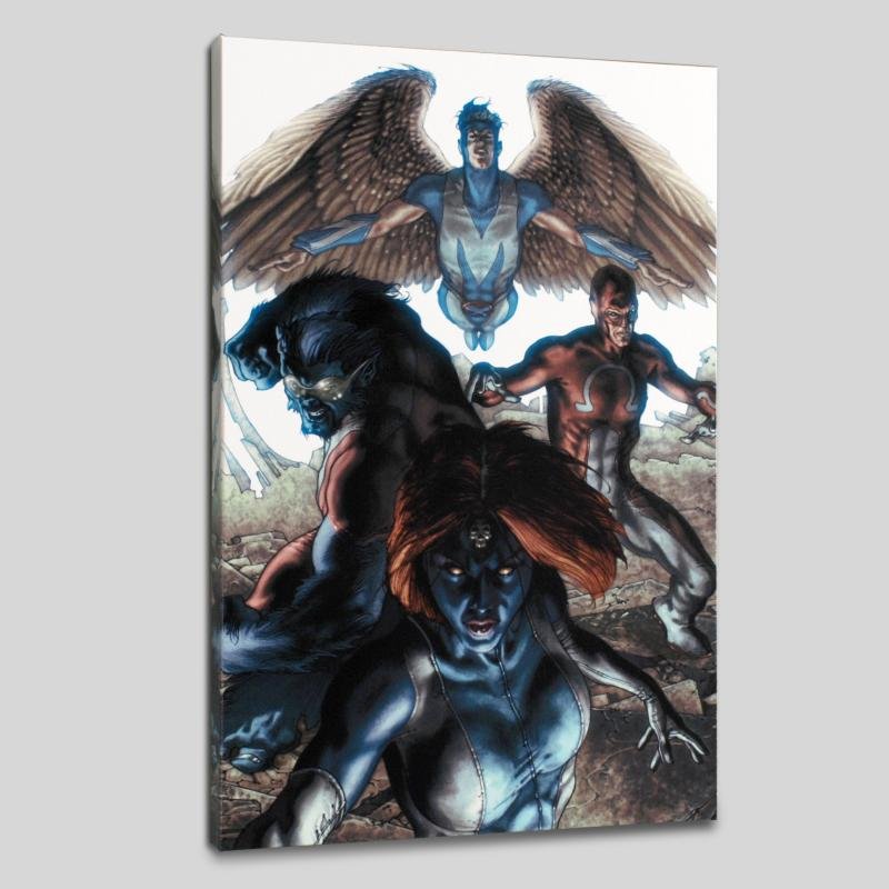 Dark X-Men #1 by Marvel Comics: A piece of comic book history, this limited edition print, drawn by Simone Bianchi, depicts Mystique, Dark Beast, Omega, and Angel. Known for his use of ink wash in his work, Simone Bianchi is an Ital