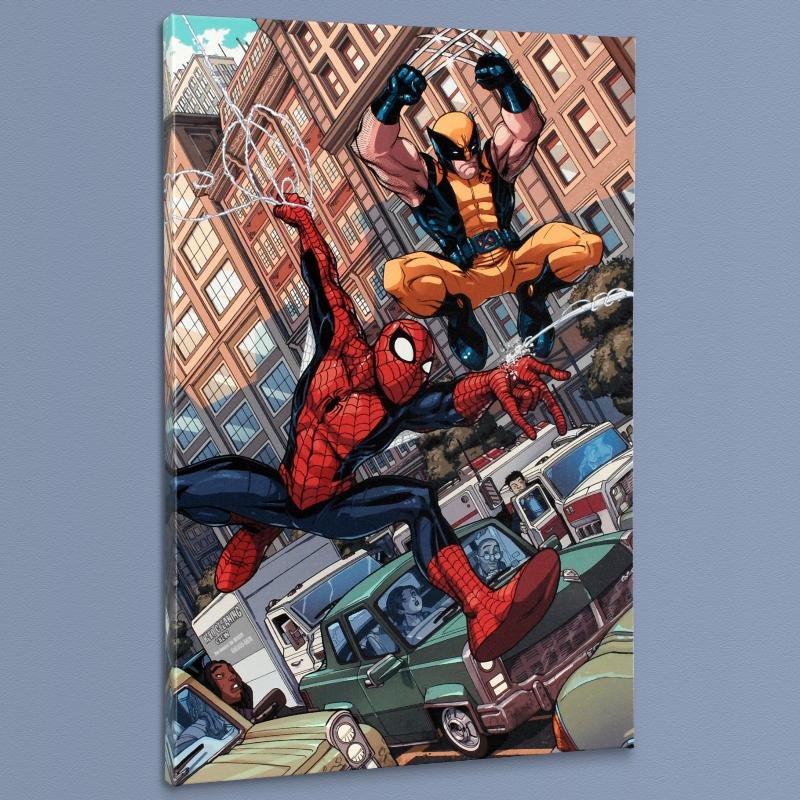Astonishing Spider-Man and Wolverine #1 by Marvel: A piece of comic book history, this limited edition print, drawn by Nicholas Bradshaw, depicts Wolverine and Spider-Man. Nick Bradshaw is a Canadian artist, primarily involved in the comic book indust