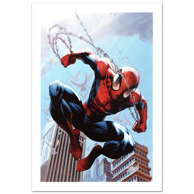Ultimate Spider-Man #156 by Stan Lee - Marvel Comics: A piece of comic book history, this limited edition print, drawn by Mark Bagley, depicts Spider-Man. Mark Bagley got his start by winning Marvel's Try-Out contest, for which he was awarded penciling j