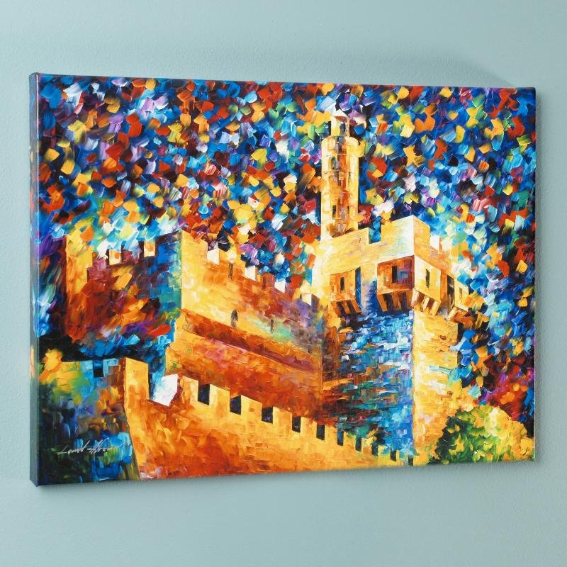 David's Citadel by Leonid Afremov: Leonid Afremov's masterful use of color and texture make his paintings unique collectibles that are sure to brighten any wall. "David's Citadel" is a limited edition giclee on stretched canvas, number