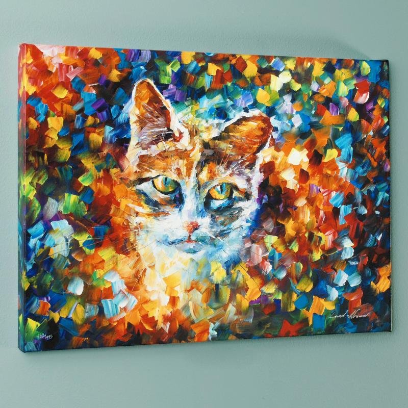 Bright Eyes by Leonid Afremov: Leonid Afremov's masterful use of color and texture make his paintings unique collectibles that are sure to brighten any wall. "Bright Eyes" is a limited edition giclee on stretched canvas, numbered a