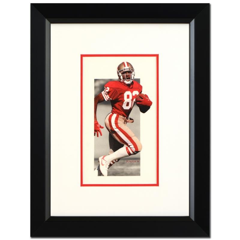 Original John Taylor (49ers) by Daniel M. Smith: "John Taylor (49ers)" is an original watercolor painting on paper by Daniel M. Smith, hand signed and dated (1995) by the artist! This piece comes custom framed! Includes Certificate of Authenticity!