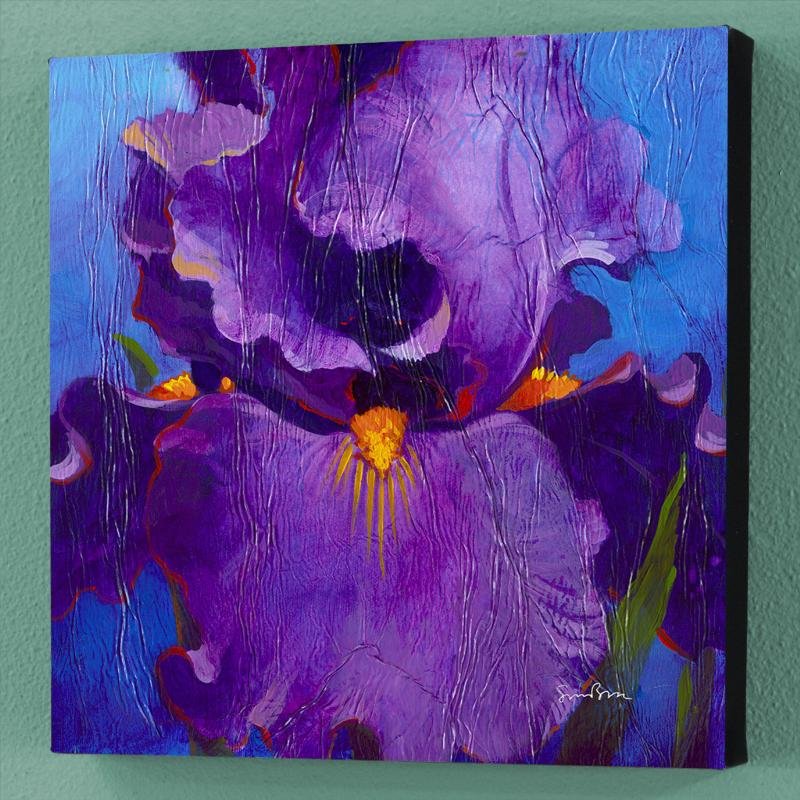 Dancer by Simon Bull: Simon Bull depicts gleaming flowers with bold hues and delicate details, creating graceful and elegant pieces of art. "Dancer" is a limited edition giclee on canvas, numbered and bearing Bull's author