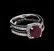2.22ct Ruby and Diamond Ring - 14KT White Gold