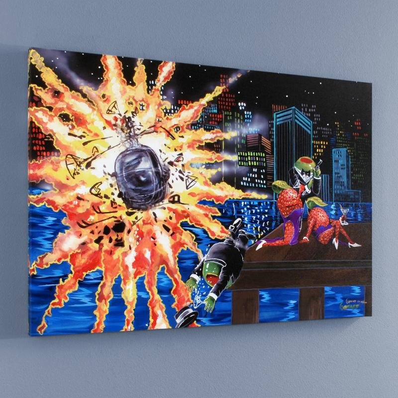 Shaken Not Stirred by Godard, Michael: With unforgettable characters and undeniable charm, Michael Godard creates artworks that are sure to be the centerpiece of any room! "Shaken Not Stirred" is a limited edition giclee on stretched canva