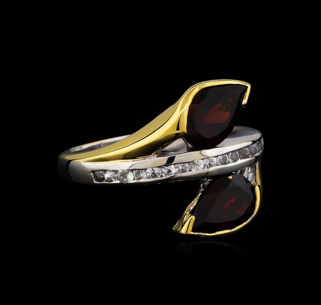 Crayola 2.60ctw Garnet and White Sapphire Ring - .925: From the brand whose products have inspired creative expression for more than 110 years comes this beautiful ring by Crayola. This stunning piece of jewelry reflects the image and colorful personality