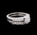 1.70 ctw Diamond Wedding Ring Set - 18KT White Gold