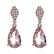 6.34 ctw Morganite and Diamond Earrings - 14KT Rose