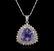 11.38 ctw Tanzanite and Diamond Pendant With Chain -