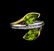 Crayola 2.20 ctw Peridot and White Sapphire Ring - .925