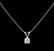 0.25 ctw Diamond Pendant With Chain - 14KT White Gold