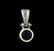1.07 ctw Blue Sapphire and Diamond Pendant - 14KT White