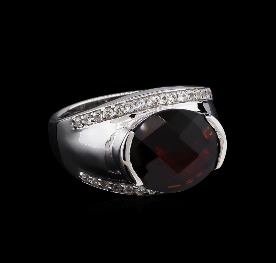 Crayola 5.10 ctw Garnet and White Sapphire Ring - .925: From the brand whose products have inspired creative expression for more than 110 years comes this beautiful ring by Crayola. This stunning piece of jewelry reflects the image and colorful personality