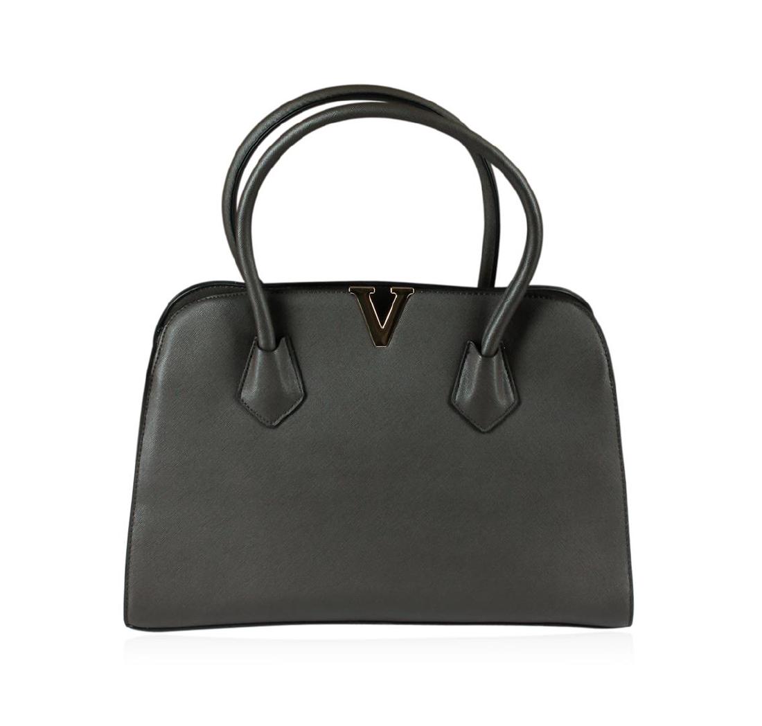 Deep Charcoal Grey Tote Handbag: A Beautiful Deep Charcoal Grey Tote Handbag.