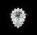 4.48 ctw Aquamarine and Diamond Ring - 14KT White Gold - 2