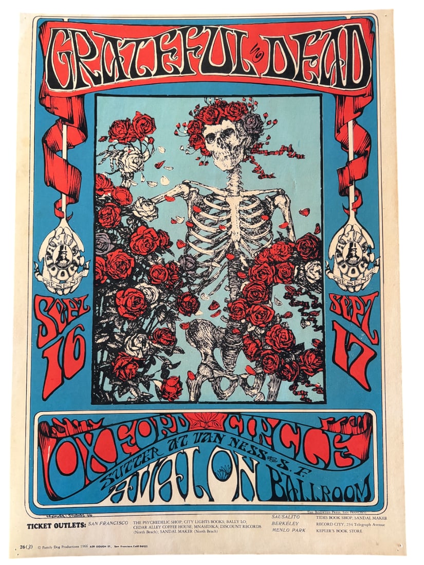 GRATEFUL DEAD 'AVALON BALLROOM' POSTER (1 of 3)