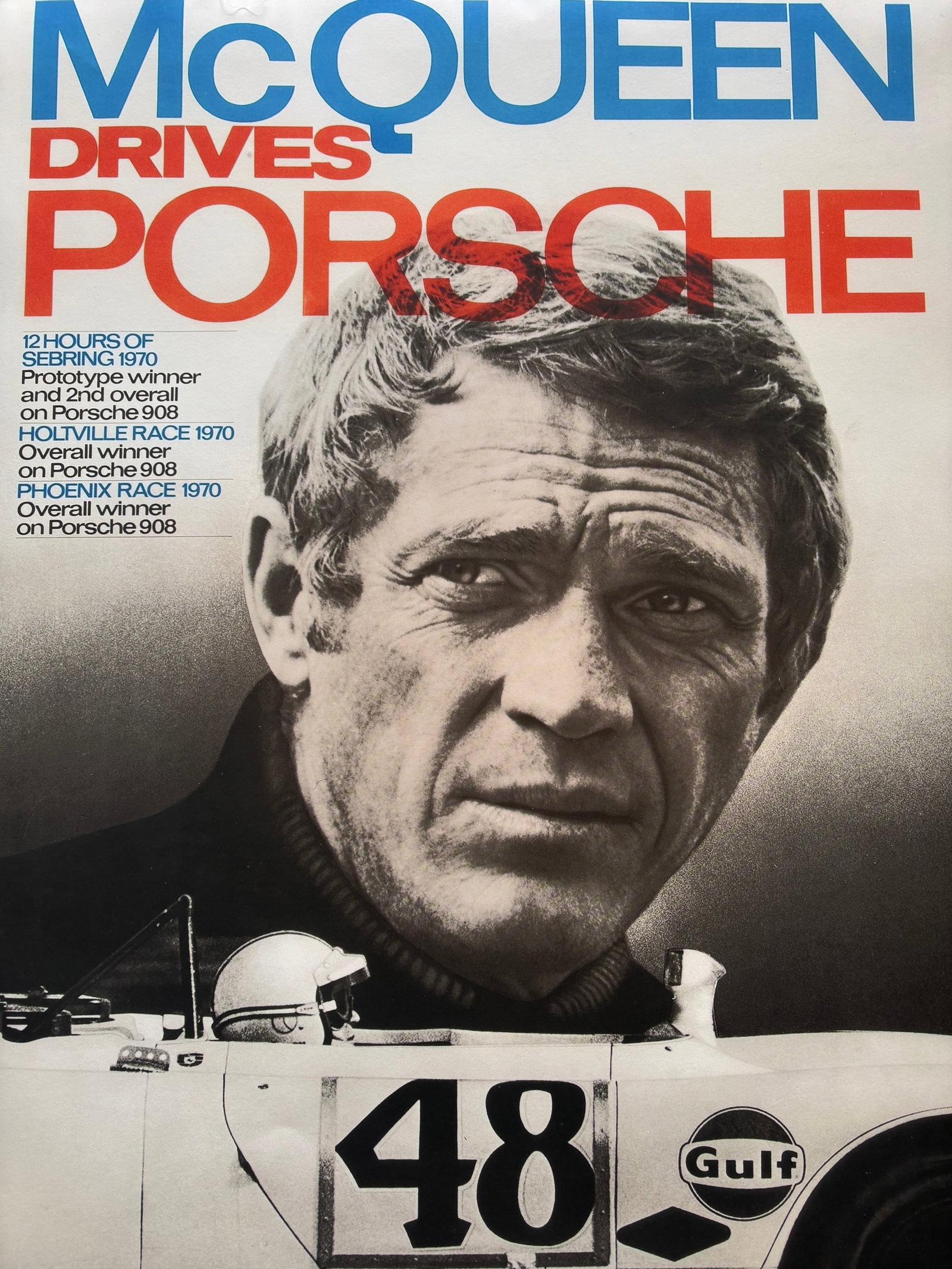 STEVE MCQUEEN PORSCHE POSTER (1 of 2)