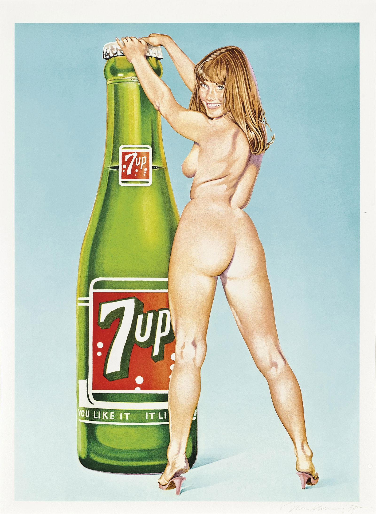 MEL RAMOS YOU LIKE IT PRINT: Mel Ramos You Like It Print measuring at 22x30 inches. Plate signed. Printed later.