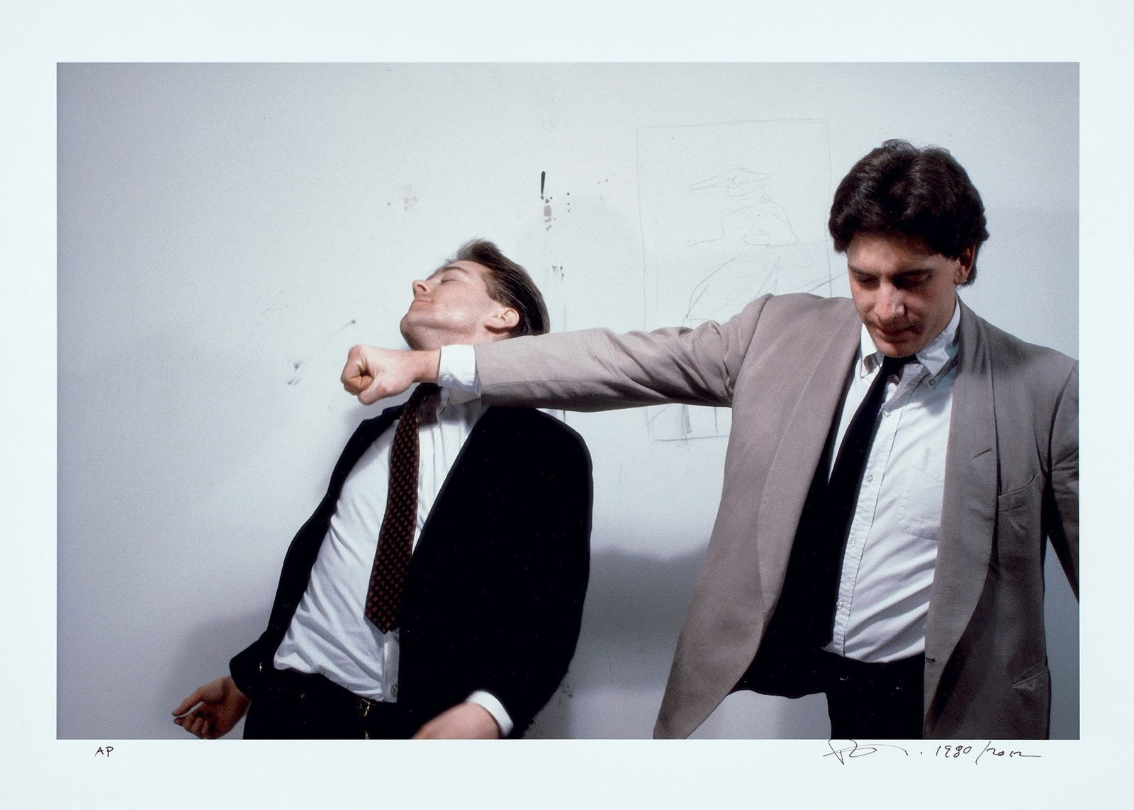 ROBERT LONGO UNTITLED PHOTO: Robert Longo Untitled Photo Print measuring at 15.75x19.5 inches. Plate signed. Printed later.