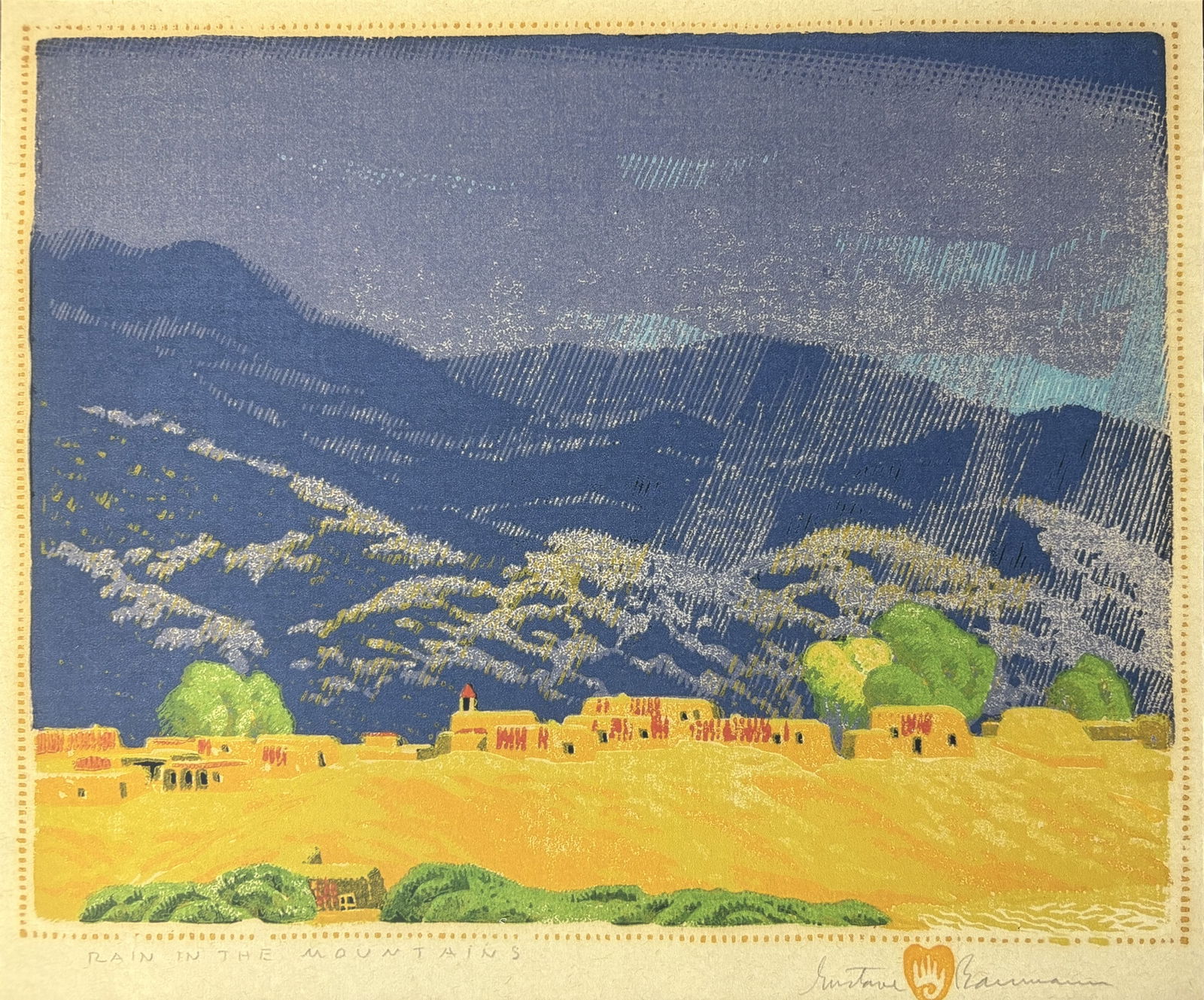 GUSTAVE BAUMANN 'RAIN IN THE MOUNTAINS' PRINT (1 of 2)