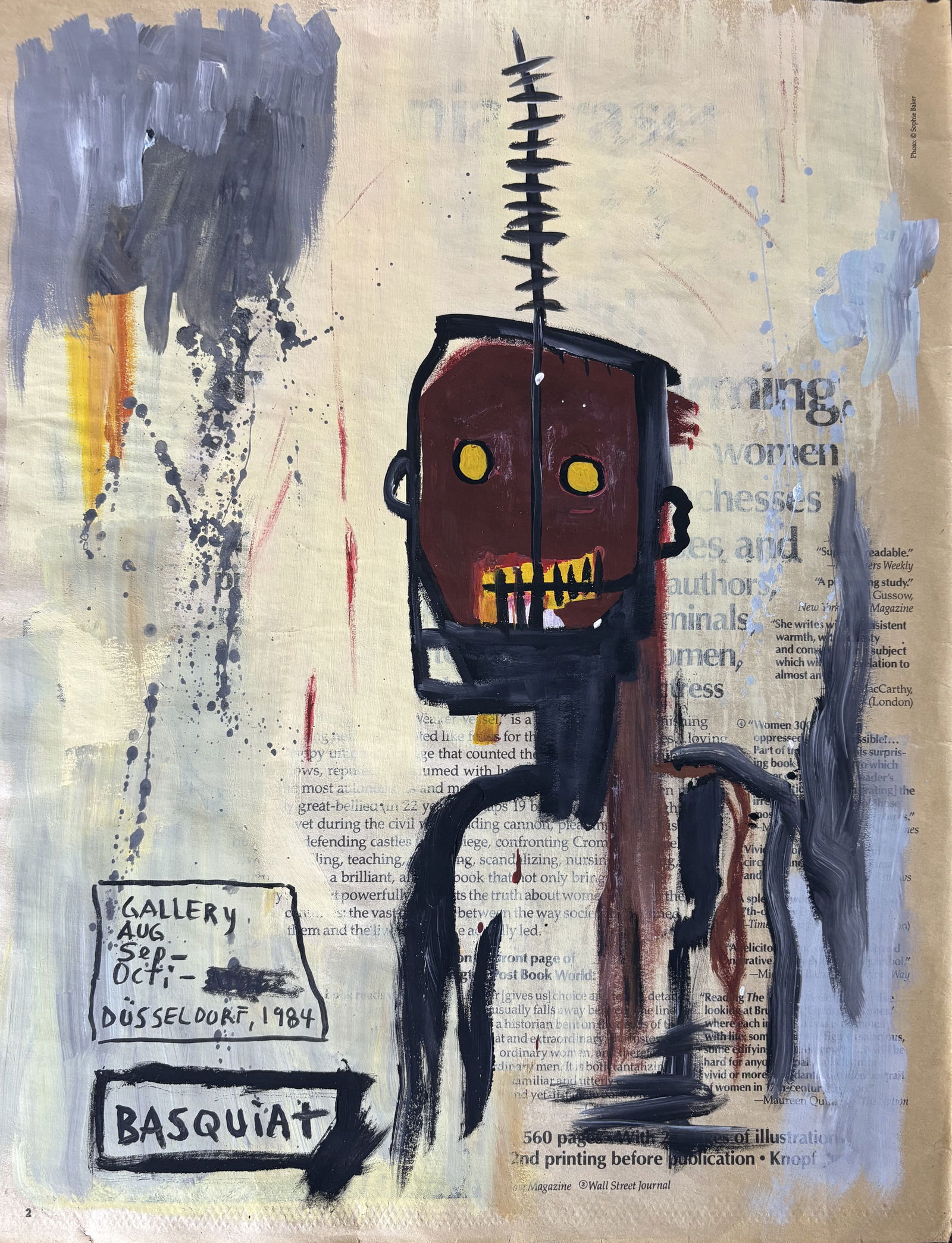 JEAN BASQUIAT PAINTED NEWSPAPER (1 of 2)