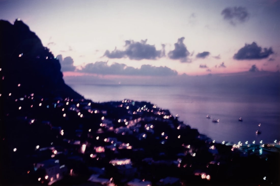 NAN GOLDIN 'CAPRI AT TWILIGHT' PRINT: Nan Goldin 'Capri at Twilight' Print measuring at 27x40 inches. Printed later.