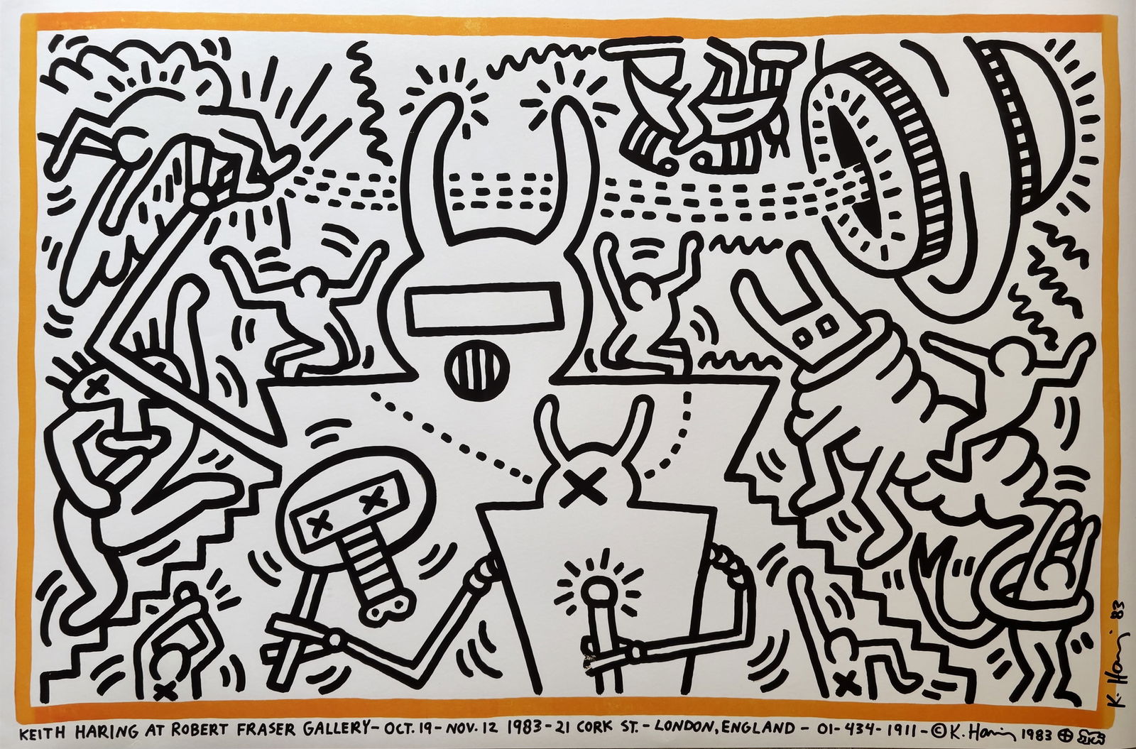 KEITH HARING ROBERT FRASER GALLERY PRINT (1 of 3)