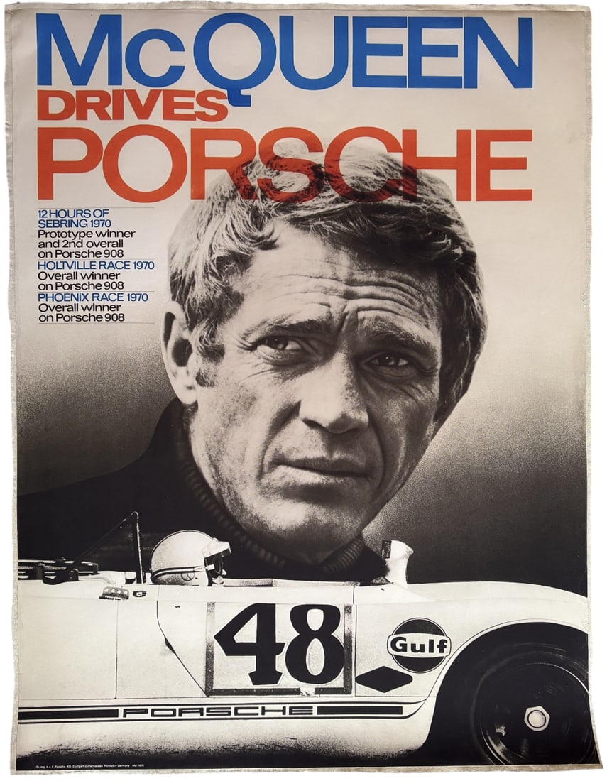 PORSCHE MCQUEEN POSTER PRINT (1 of 1)