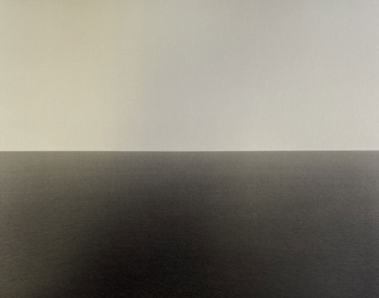 HIROSHI SUGIMOTO SOUTH PACIFIC SEA PRINT: Hiroshi Sugimoto South Pacific Sea Print mounted to board measuring at 11x11 inches.