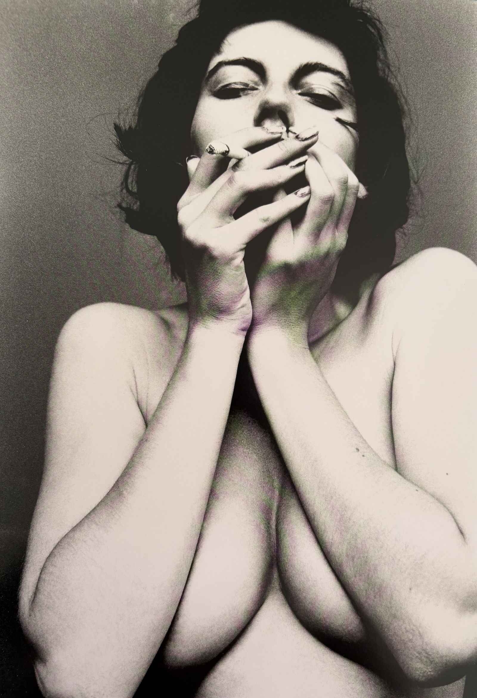 HELMUT NEWTON FEMALE MODEL DUOTONE PRINT (1 of 1)