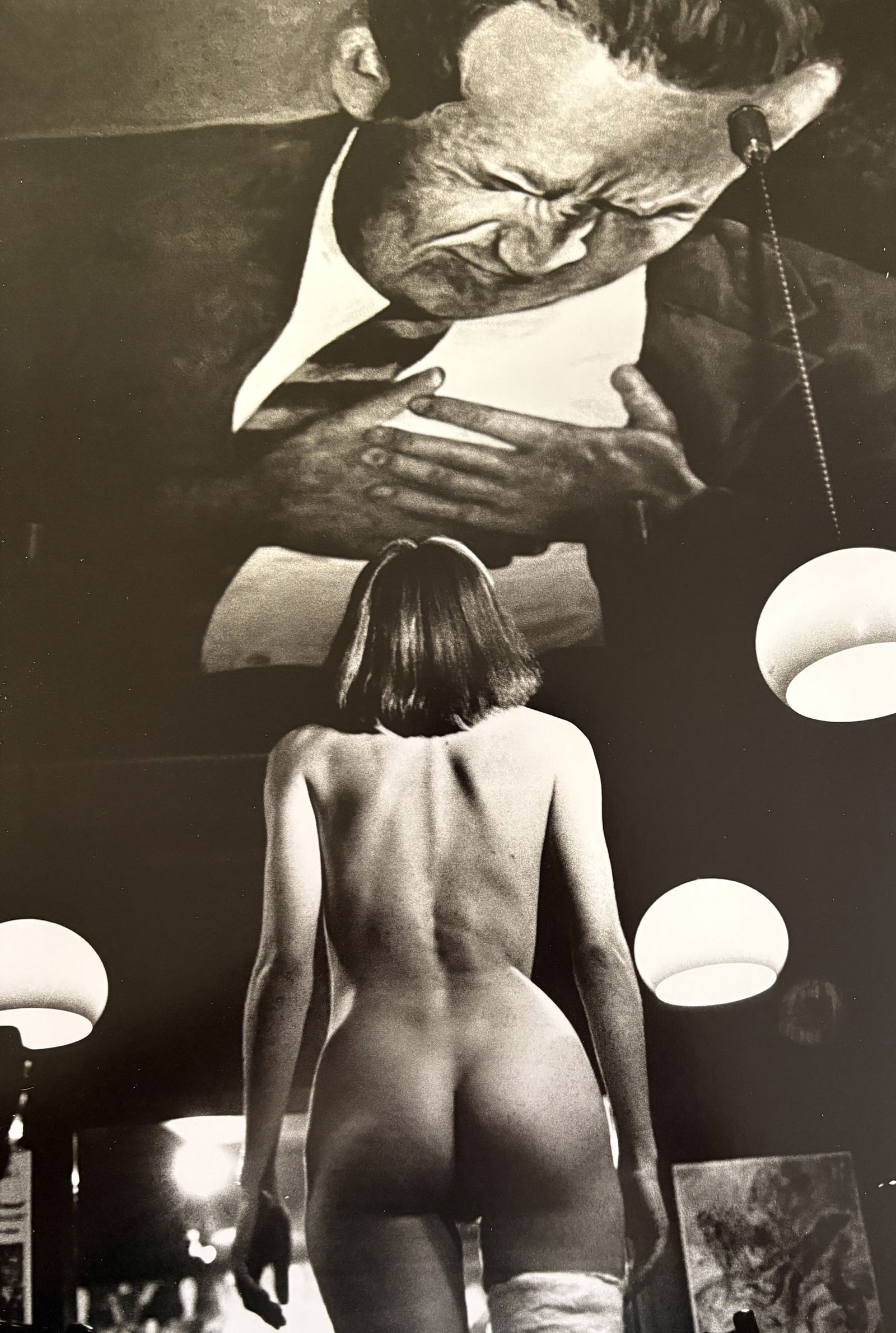 HELMUT NEWTON FEMALE MODEL DUOTONE PRINT (1 of 1)