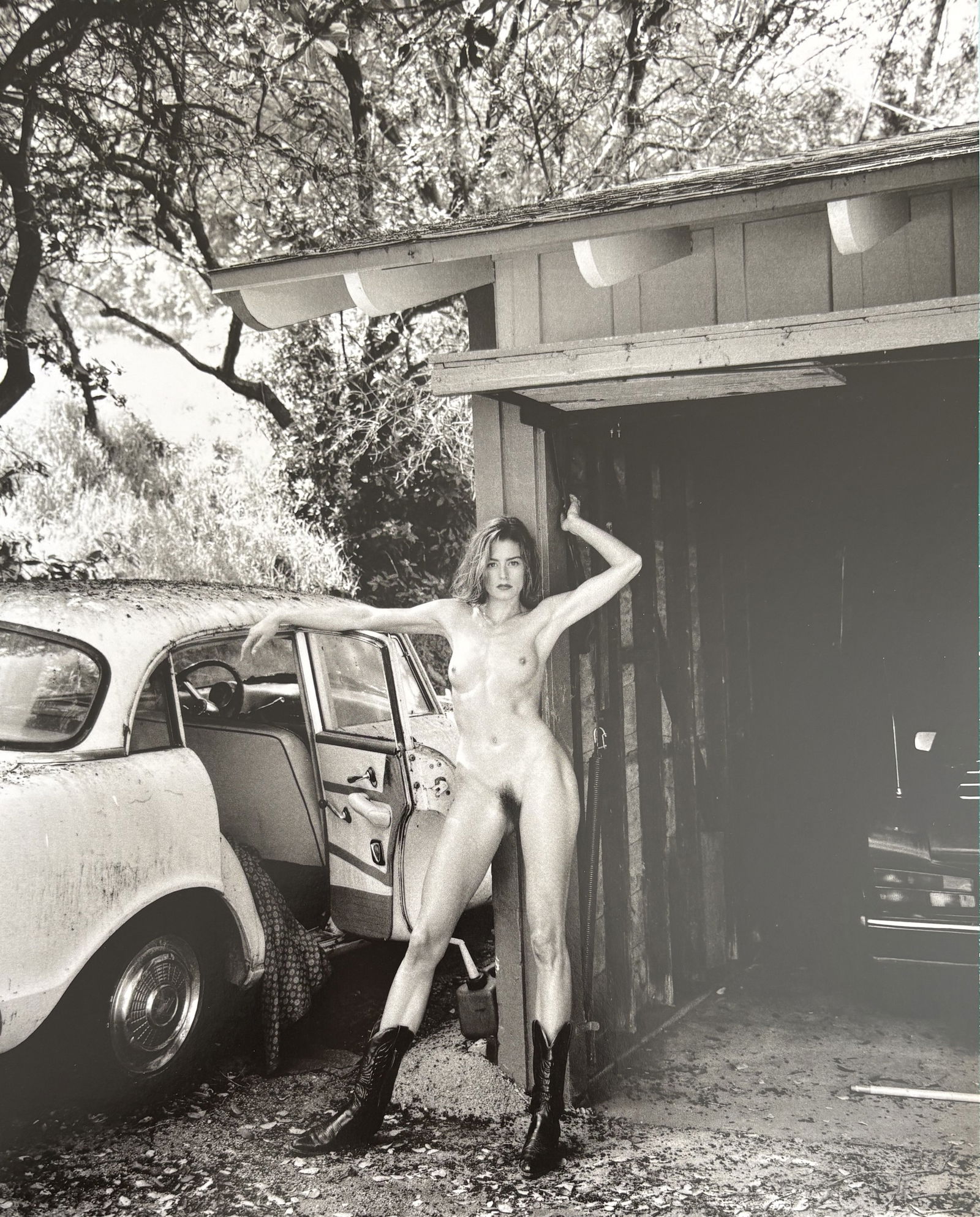 HELMUT NEWTON FEMALE MODEL DUOTONE PRINT (1 of 1)