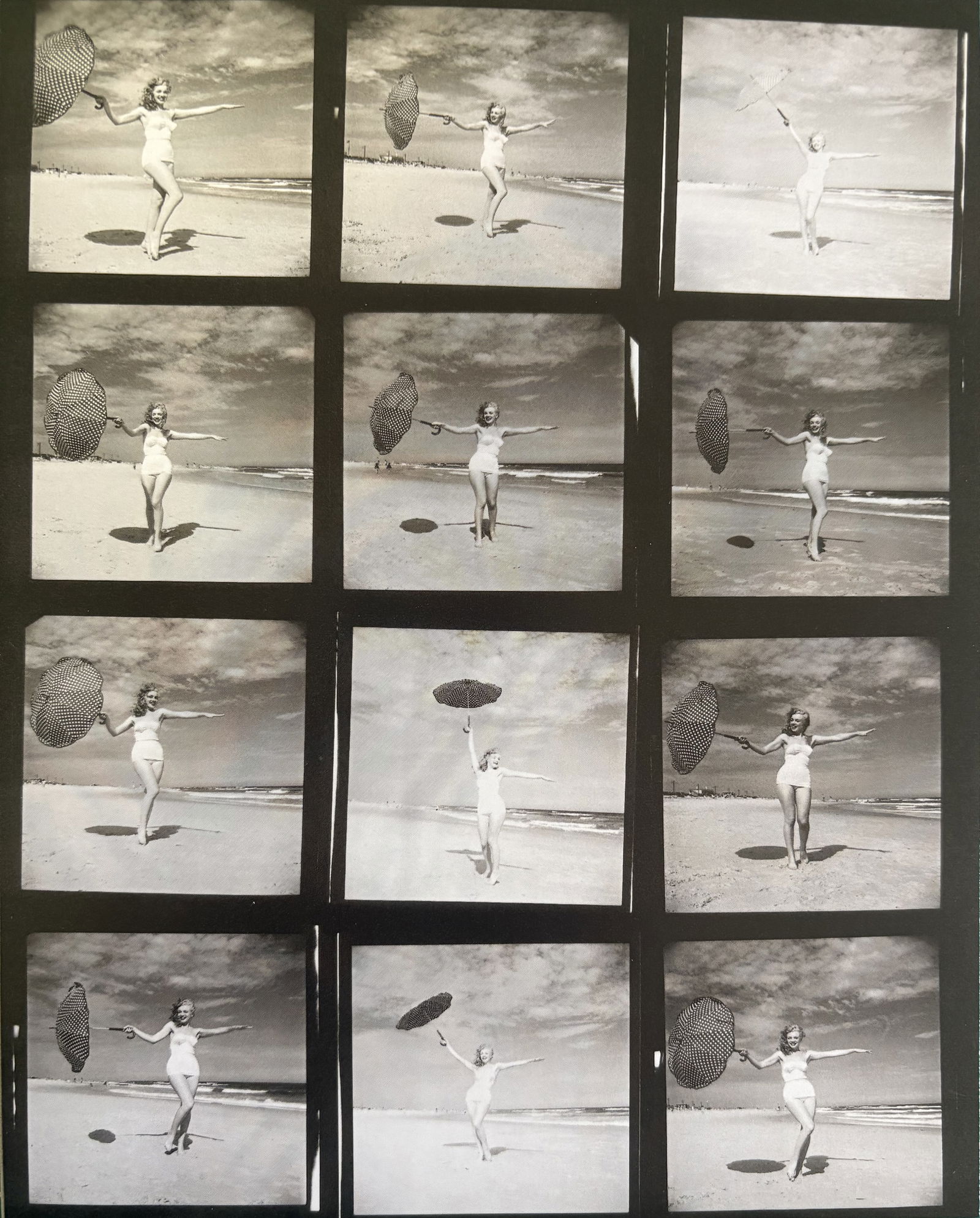 ANDRE D MARILYN MONROE CONTACT SHEET DUOTONE PRINT (1 of 1)