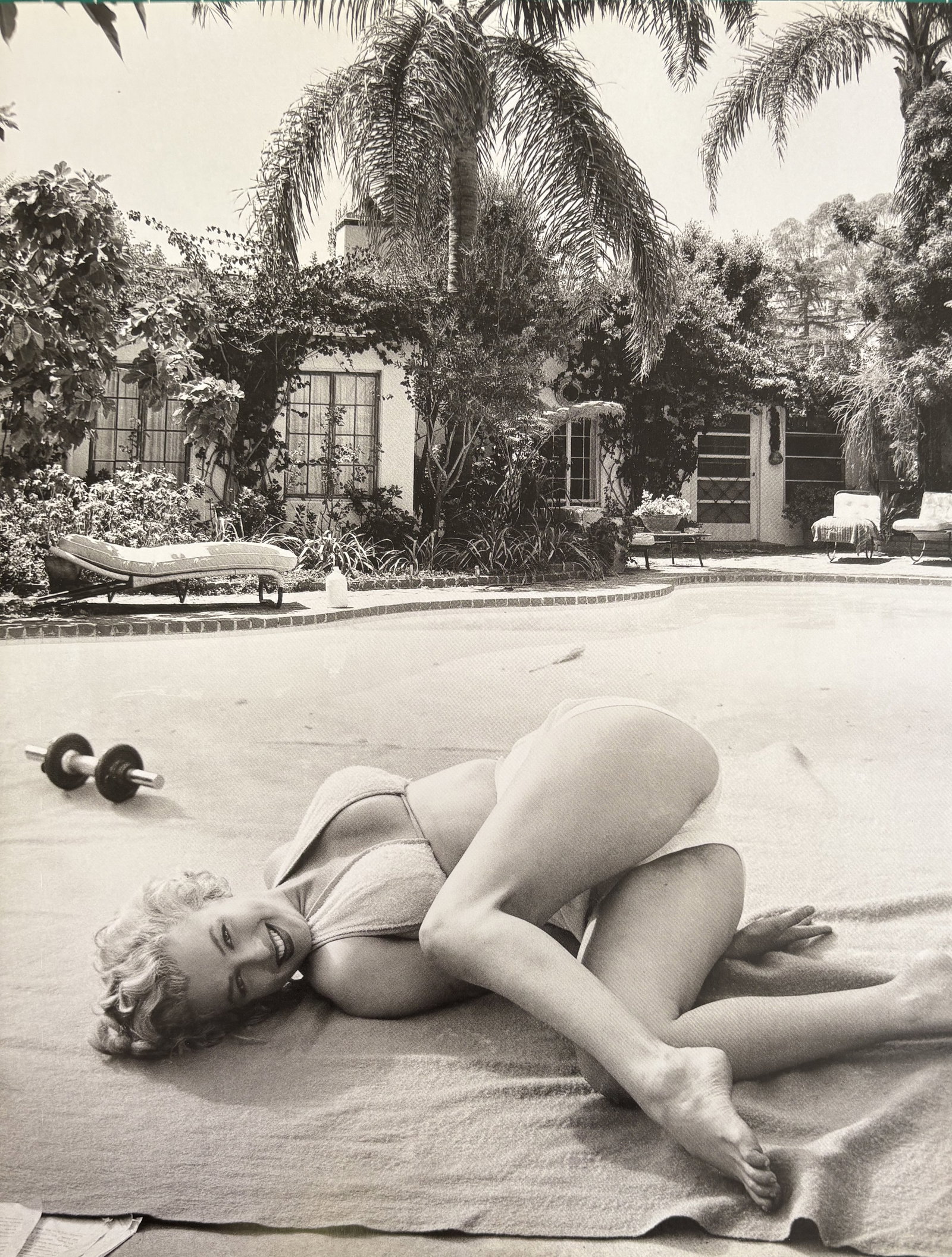 ANDRE D MARILYN MONROE DUOTONE PRINT: Andre D Marilyn Monroe Duotone Print mounted to board measuring at 9.25x11.75 inches