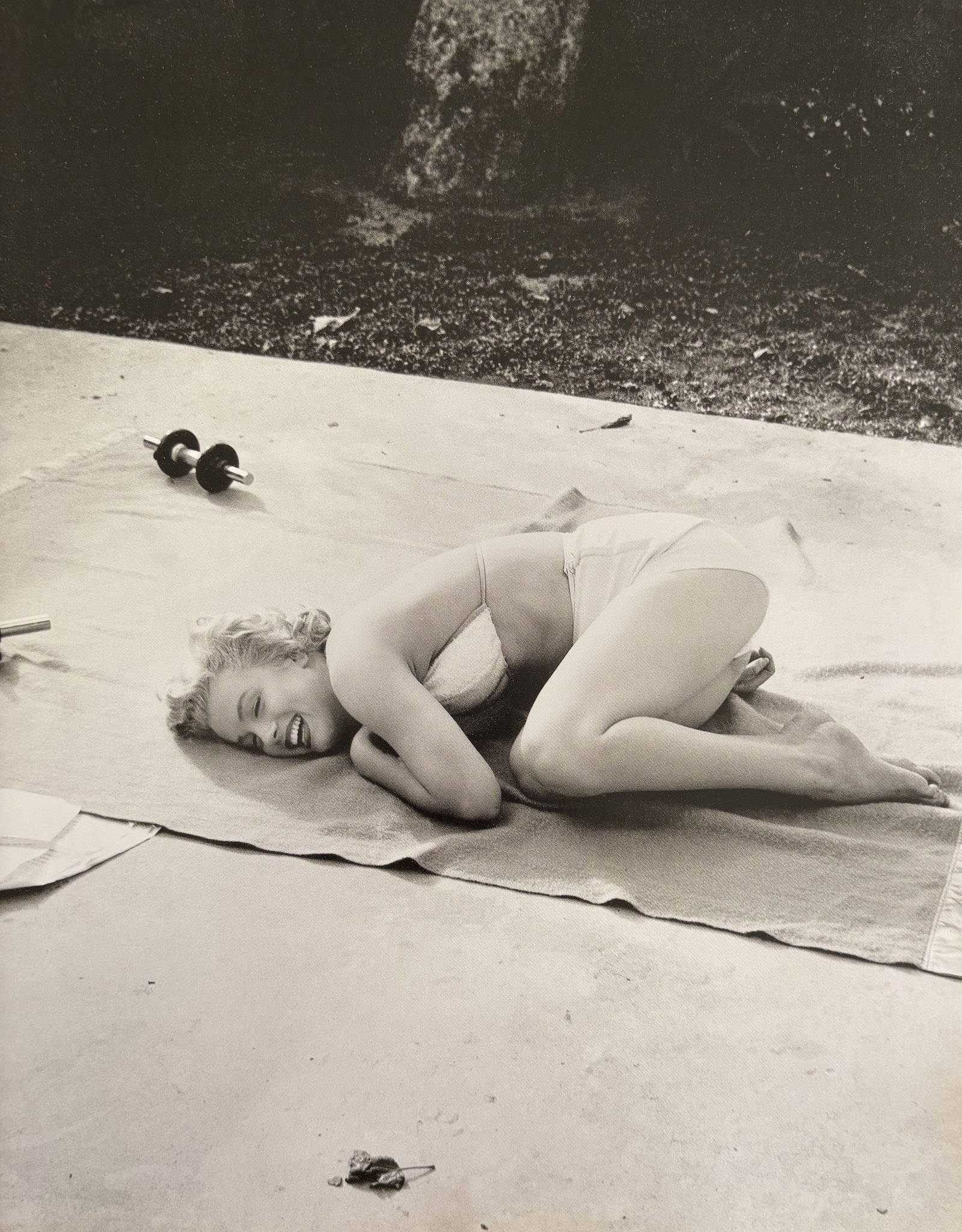ANDRE D MARILYN MONROE DUOTONE PRINT: Andre D Marilyn Monroe Duotone Print mounted to board measuring at 9.25x11.75 inches