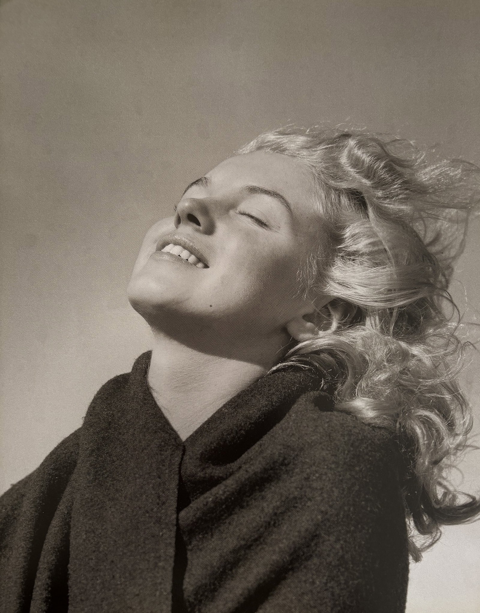 ANDRE D MARILYN MONROE DUOTONE PRINT: Andre D Marilyn Monroe Duotone Print mounted to board measuring at 9.25x11.75 inches
