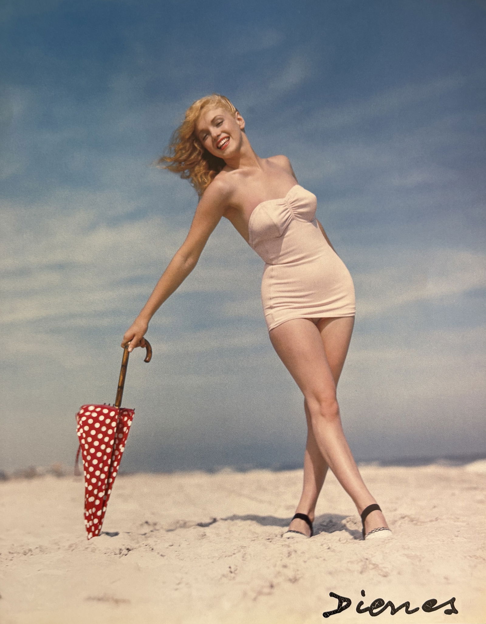 ANDRE D MARILYN MONROE DUOTONE PRINT: Andre D Marilyn Monroe Duotone Print mounted to board measuring at 9.25x11.75 inches